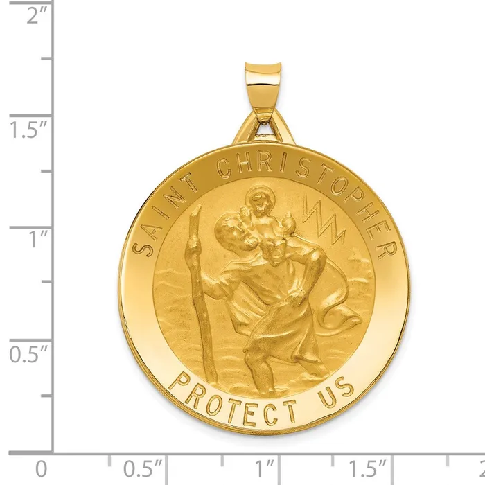 14k Yellow Gold Saint Christopher Medal Pendant Goldia PreStyled Sets