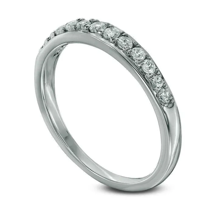 Goldia Rings 020 CT TW Natural Diamond Anniversary Band in Solid 10K White Gold Goldia Rings 020 CT TW Natural Diamond Anniversary Band in Solid 10K White Gold