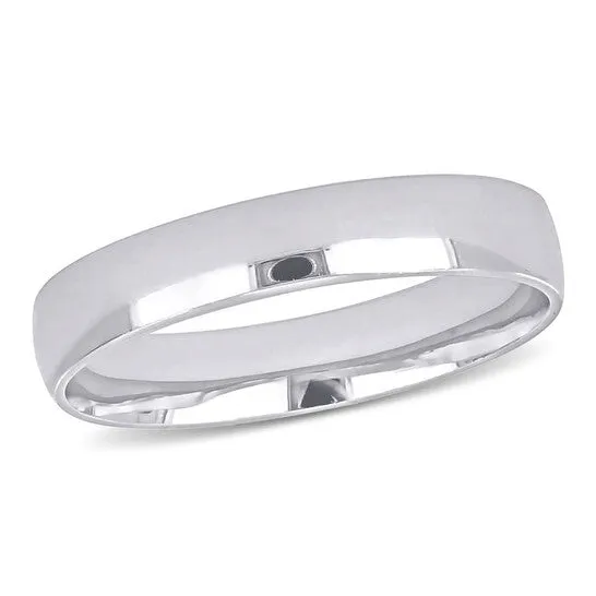 JMS always Rings Original Amour 4mm Polished Finish Wedding Band in 14k White Gold JMS always Rings Original Amour 4mm Polished Finish Wedding Band in 14k White Gold