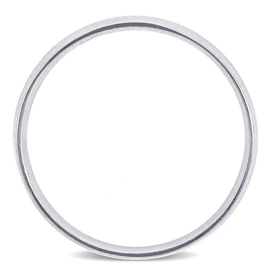 JMS always Rings Original Amour 4mm Polished Finish Wedding Band in 14k White Gold JMS always Rings Original Amour 4mm Polished Finish Wedding Band in 14k White Gold
