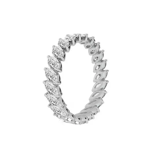 JMS always Rings Original Brilliant Diamond 14K White Gold 2 CTTW Marquise LAB GROWN Diamond Eternity Band GSI JMS always Rings Original Brilliant Diamond 14K White Gold 2 CTTW Marquise LAB GROWN Diamond Eternity Band GSI