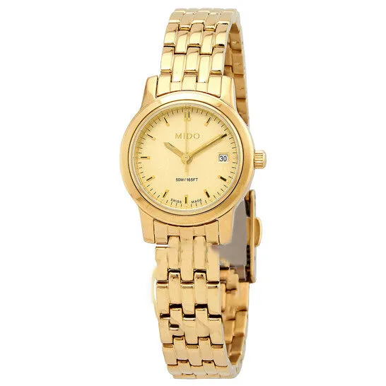 JMS always Rings Original Mido Quartz Gold Dial Yellow Goldtone Ladies Watch M24663121 JMS always Rings Original Mido Quartz Gold Dial Yellow Goldtone Ladies Watch M24663121