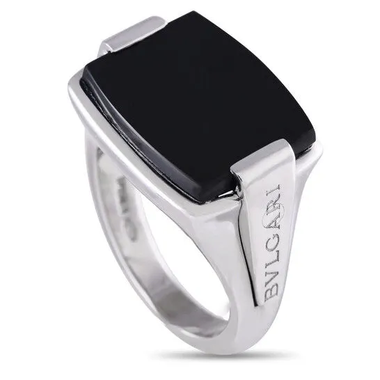 JMS always Rings Original PreOwned Bvlgari Allegra 18K White Gold Black Onyx Ring JMS always Rings Original PreOwned Bvlgari Allegra 18K White Gold Black Onyx Ring