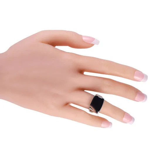 JMS always Rings Original PreOwned Bvlgari Allegra 18K White Gold Black Onyx Ring JMS always Rings Original PreOwned Bvlgari Allegra 18K White Gold Black Onyx Ring