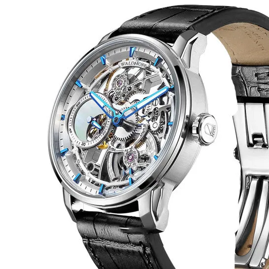 JMS always Rings Original Waldhoff Paragon Pearl Silver Hand Wind Silver Dial Mens Watch MW12 AM JMS always Rings Original Waldhoff Paragon Pearl Silver Hand Wind Silver Dial Mens Watch MW12 AM
