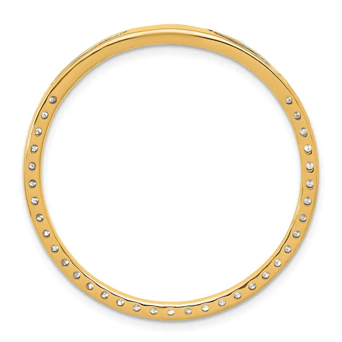 Necklaces Goldia 14k Yellow Gold 1 12 Ct Lab Grown Diamond VSSI G Circle Chain Slide Pendant