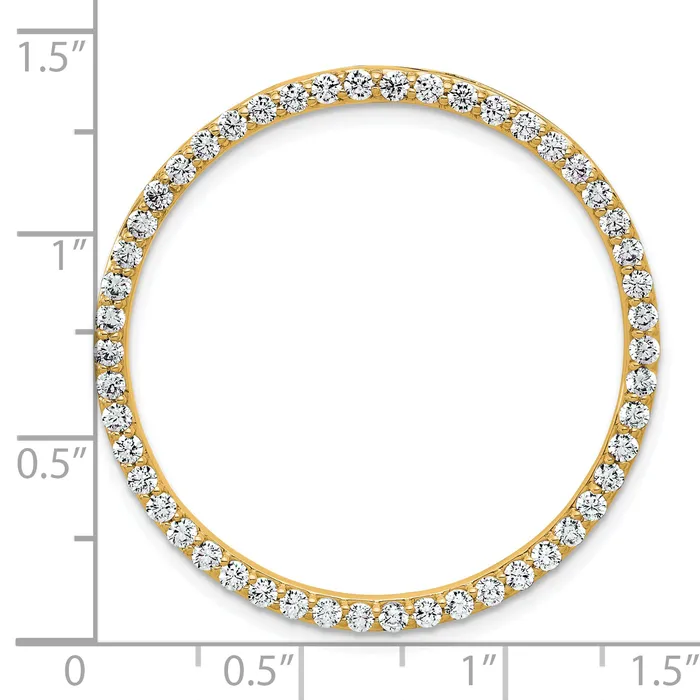 Necklaces Goldia 14k Yellow Gold 1 12 Ct Lab Grown Diamond VSSI G Circle Chain Slide Pendant