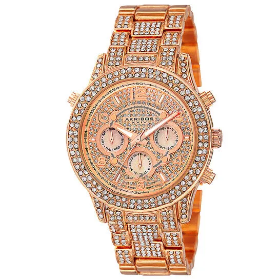 Original Akribos XXIV Rose Dial Rose Goldtone Ladies Watch AK776RG JMS always Rings Original Akribos XXIV Rose Dial Rose Goldtone Ladies Watch AK776RG JMS always Rings