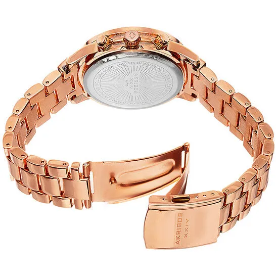 Original Akribos XXIV Rose Dial Rose Goldtone Ladies Watch AK776RG JMS always Rings Original Akribos XXIV Rose Dial Rose Goldtone Ladies Watch AK776RG JMS always Rings