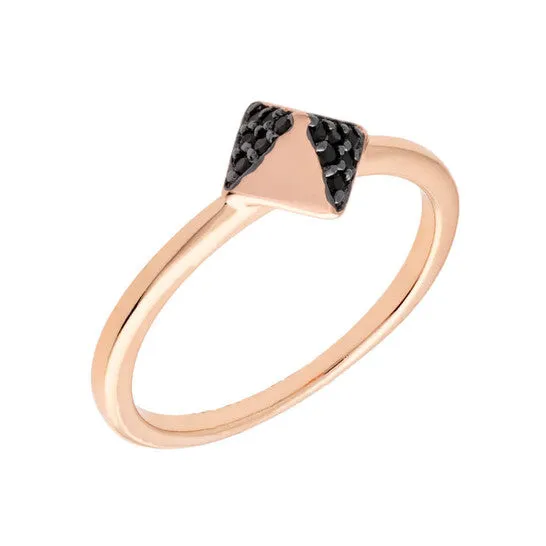Original Sole du Soleil Lupine Collection Womens 18k RG Plated Black Stackable Pyramid Fashion Ring JMS always Rings Original Sole du Soleil Lupine Collection Womens 18k RG Plated Black Stackable Pyramid Fashion Ring JMS always Rings