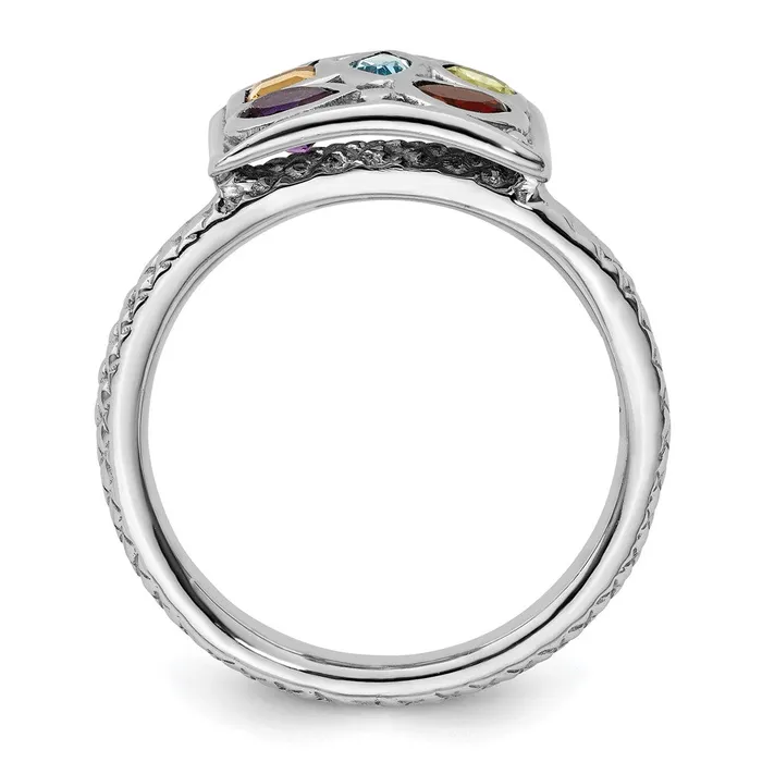 Rings Goldia Sterling Silver Stackable Expressions Gemstone Ring