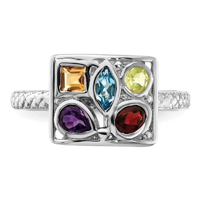 Rings Goldia Sterling Silver Stackable Expressions Gemstone Ring