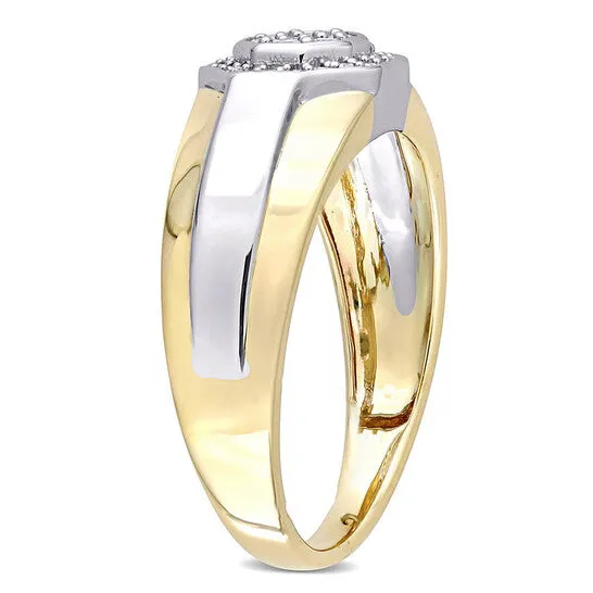 Rings JMS always Original Amour 10k TwoTone Gold 14 CT TDW Diamond Octagonal Mens Ring Rings JMS always Original Amour 10k TwoTone Gold 14 CT TDW Diamond Octagonal Mens Ring