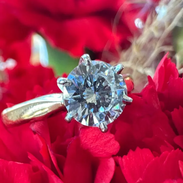 ONeills Estate Jewelry 14 Yellow GoldPlatinum Diamond Solitaire Ring 10000637 Rings