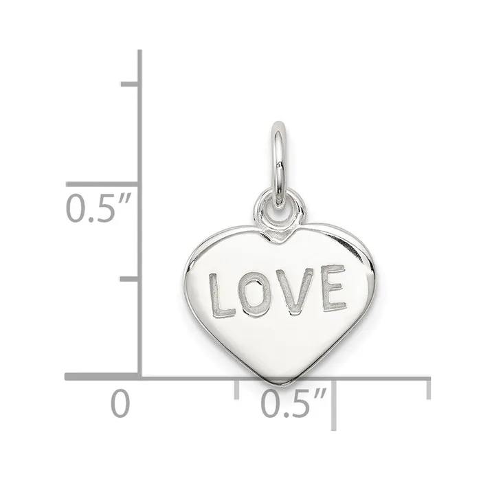 Rings Sterling Silver Love Heart Charm TreasureFineJewelers