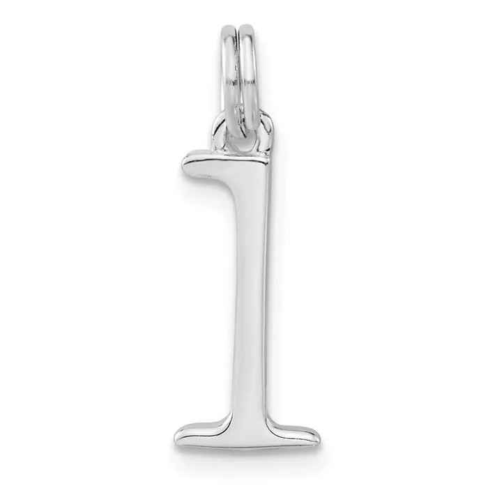 Rings Sterling Silver Polished L Charm TreasureFineJewelers