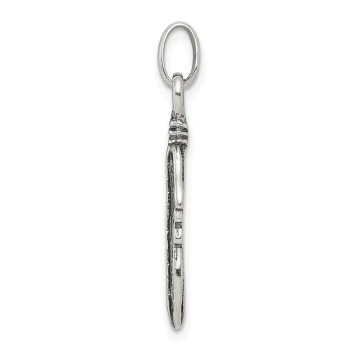 Sterling Silver Antiqued Feather Charm TreasureFineJewelers Rings
