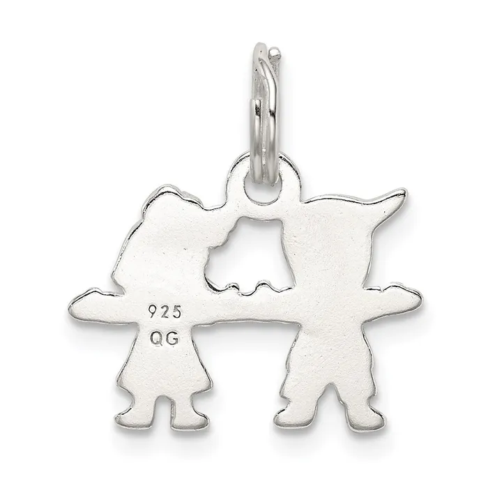 Sterling Silver Polished Boy and Girl Charm TreasureFineJewelers Rings