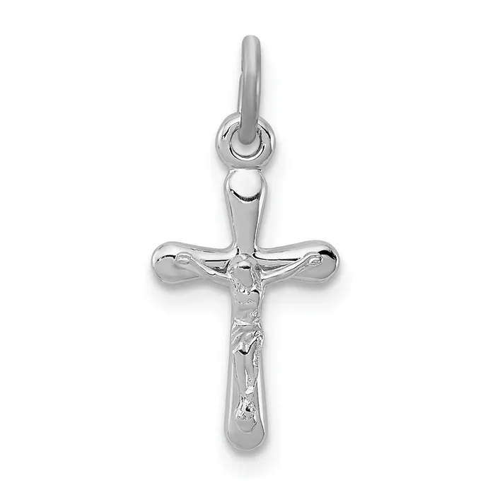 Sterling Silver Rhodiumplated Crucifix Charm TreasureFineJewelers Rings