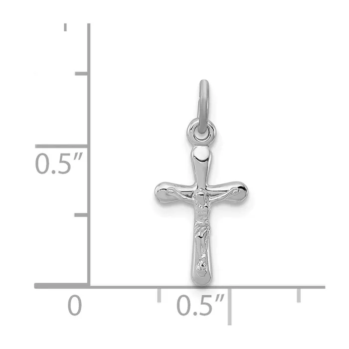 Sterling Silver Rhodiumplated Crucifix Charm TreasureFineJewelers Rings
