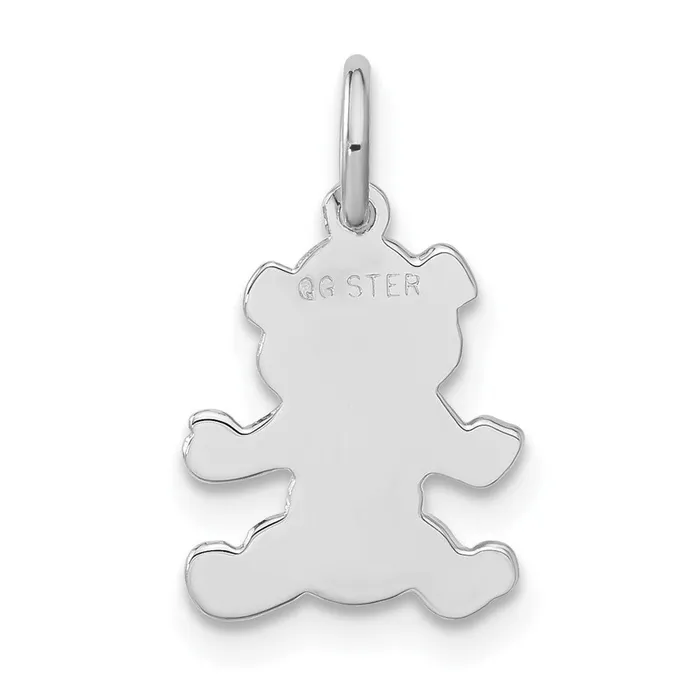TreasureFineJewelers Rings Sterling Silver Teddy Bear Charm