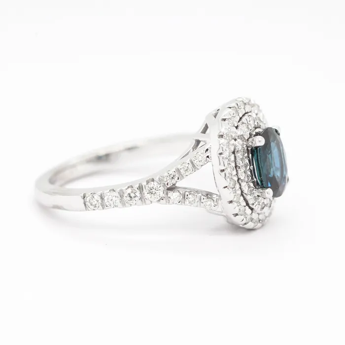 Rings OVERNIGHT MOUNTINGS 14KW 78 CT SAPPHIRE AND DIAMOND RING 40 CTTW HSI2