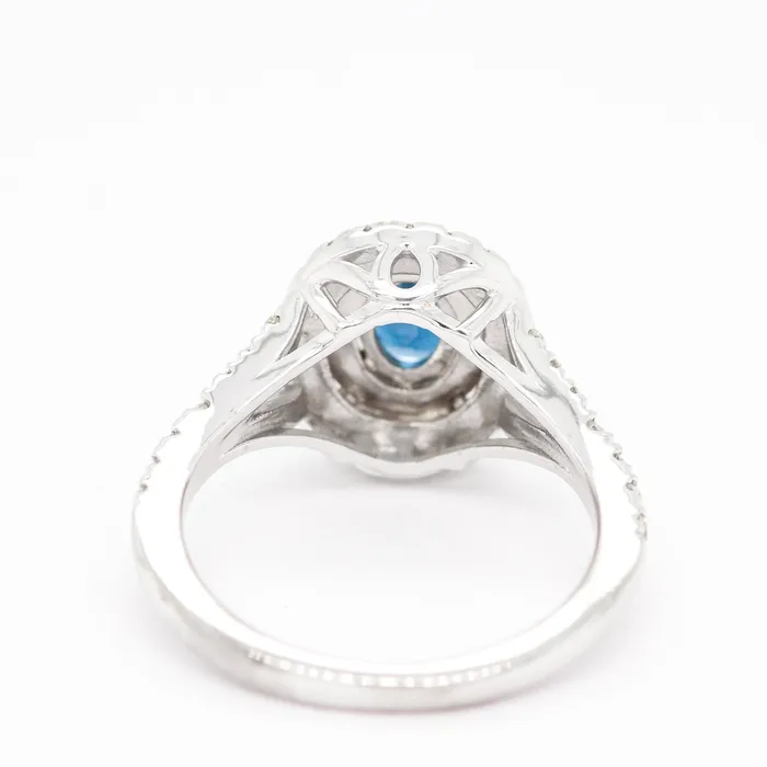 Rings OVERNIGHT MOUNTINGS 14KW 78 CT SAPPHIRE AND DIAMOND RING 40 CTTW HSI2
