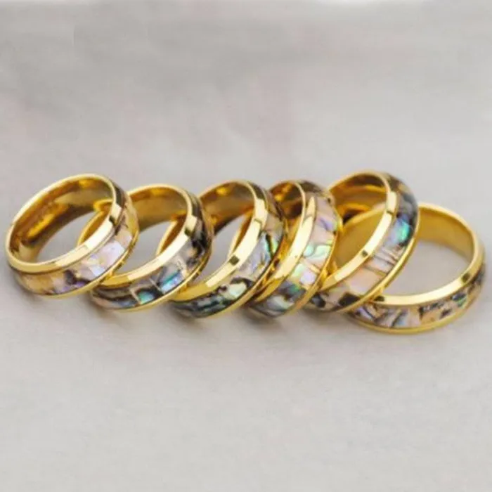 Abalone Shell Stainless Steel Ring Tree of Color Rings