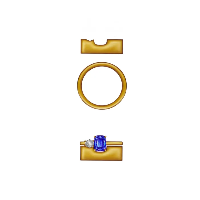 Albrecht Jewellery Rings Custom Order Contour Wedding Band 14K Yellow Gold