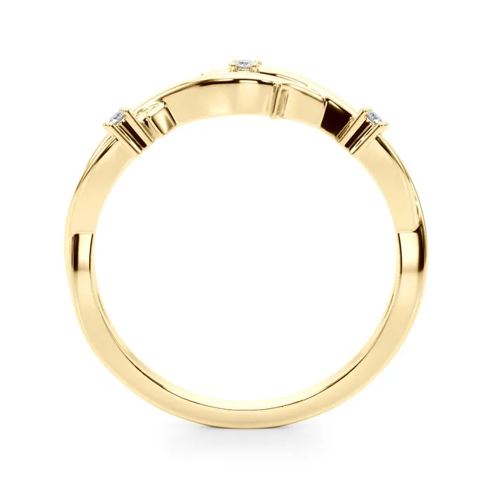 Albrecht Jewellery Rings Twisted Nature Inspired Leaf Diamond Wedding Band 14K Gold Albrecht Jewellery Rings Twisted Nature Inspired Leaf Diamond Wedding Band 14K Gold