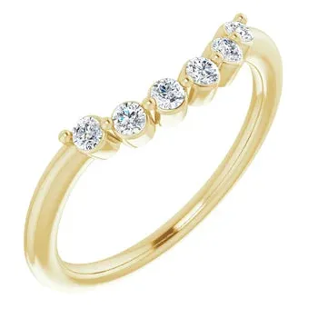Custom Order Matching Contour Diamond Wedding Band 14K Yellow Gold Albrecht Jewellery Rings
