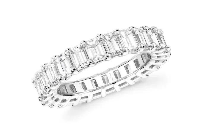 Eternity Ring 262cts Emerald Cut Diamonds Platinum Albert Hern Rings